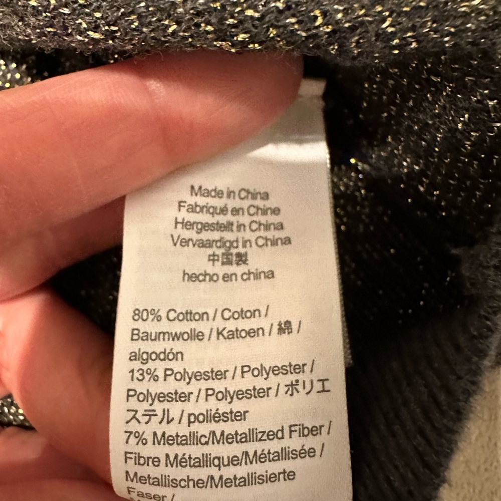 Crewcuts Girls Grey Cardigan sweater with gold stars - Picture 2 of 4